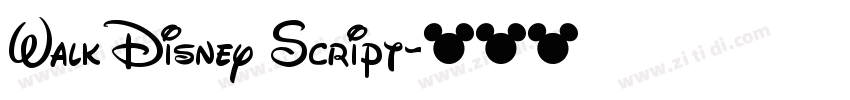 Walk Disney Script字体转换